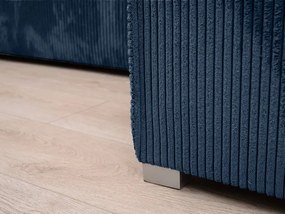 Sötétkék sarokkanapé SMART COSARO, kinyitható + 2 párna AJÁNDÉK