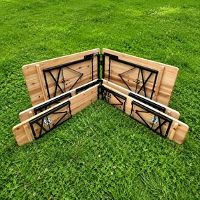 220x50 - 60 cm-es sörpad garnitúra – Kerti asztal padokkal 8 - 10 fő részére - 220 cm x 50 cm