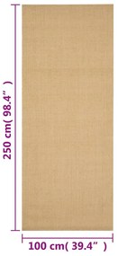természetes szizálszőnyeg 100x250 cm
