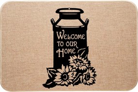Welcome Lenvászon Lábtörlő Üdvözöllek Otthonunkban