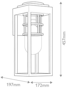 Kichler KL-HONE-M-BKT - Kültéri fali lámpatest HONE M 1xE27/60W/230V IP44