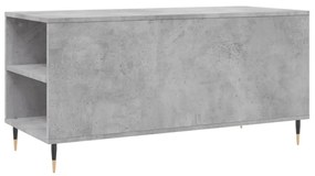 betonszürke szerelt fa dohányzóasztal 102x44,5x50 cm