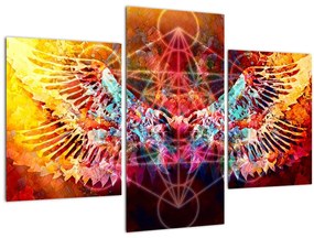 Kép - Merkaba szárnyakkal, absztrakció (90x60 cm)