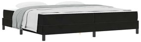 Boxspring ágy matraccal matracmal Fekete 200 x 200 cm Bársony
