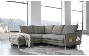 Szürke kinyitható sarokkanapé (bal oldali) Charming Charlie – Miuform