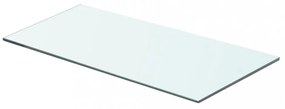 2 db átlátszó üveg paneles polc 60 x 25 cm