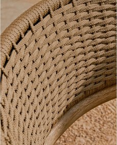 Natúr színű tömörfa kerti fotel Arinella – Kave Home