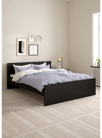 Fekete franciaágy 160x200 cm Naia – Tvilum