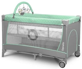 Lionelo - Utazóágy FLOWER türkiz