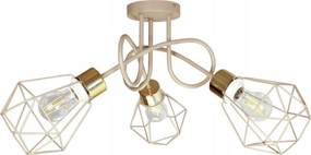 Csillár függesztett mennyezeti lámpa Edison Loft Bézs arany led mennyezeti lámpa