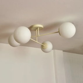 Felületre szerelhető csillár MOON 4xE27/15W/230V krémszínű