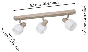 Eglo 900716 - Spotlámpa CORATO 3xE14/18W/230V