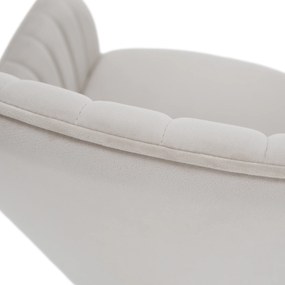 Design fotel, bézses szürke Velvet szövet, AURIL