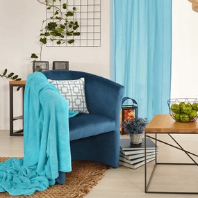 Klub fotel, kék anyag, CUBA