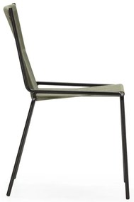 Zöld fém rakásolható étkezőszék szett 2 db-os Emily – Marckeric