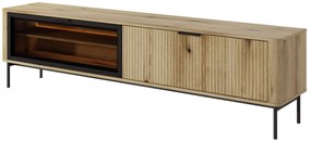 TV asztal/szekrény Wilsire 200 (coast evoke tölgy + fekete). 1097501