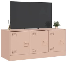 rózsaszín acél TV-szekrény 99 x 39 x 44 cm