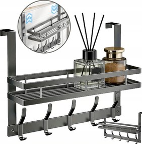 Fali Akasztós Polc Ruha Kabát Fali Loft Könyvespolc 5 Kampóval