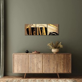Kép - Absztrakció aranybarna N⁰2 (órával) (90x30 cm)