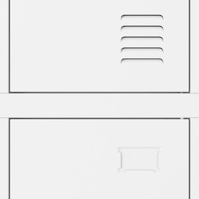 Szociális fém öltözőszekrény 6 ajtóval IGOR 900 x 1850 x 450 mm, fehér