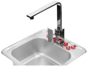 Deante ZEU_010A - Mosogató TECHNO 40x50 cm szatén