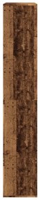 antik fa színű szerelt fa könyvespolc 100 x 33 x 187,5 cm