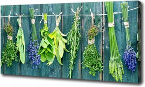 Vászonkép Gyógynövények zsinóron 100x70 cm