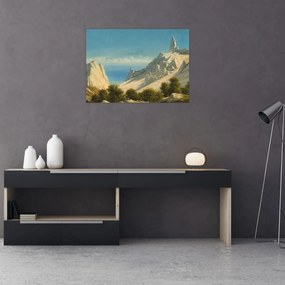Üveg kép - Georg Emil Libert, View of Sommerspiret, the Cliffs of Møn, reprodukciók (70x50 cm)