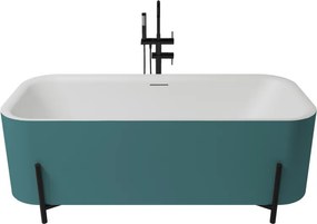 Aura szabadonálló kád_75x170_Turquesa Metallic/Blanco Mate
