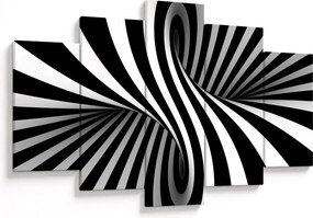 Absztrakt kép zebra csíkokkal (150x105 cm)