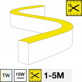 Led szalag Slc Neon Flex Side Tw 2400-6500K 15W 366LM 1-5M IP67