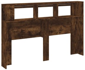 sonoma tölgy színű szerelt fa LED-es fejtámla 160x18,5x103,5 cm