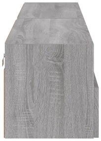 2 db szürke sonoma szerelt fa fali TV-szekrény 80 x 30 x 30 cm