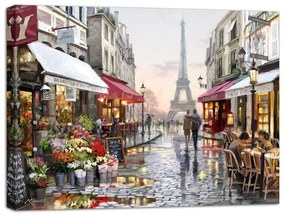 Canvas Watercolor Paris I fali kép, 85 x 113 cm - Styler