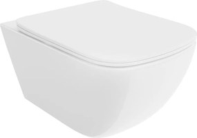 Mexen Timo Rimless Tornado wc csésze lassan záródó, slim duroplast ülőkével, fényes fehér - 30650200T