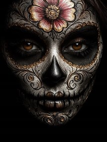 Canvas Vászonkép Portré Halottak Ünnepe Mexikó La Catrina 75x100