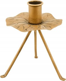 Gyertyatartó Levél Az Állványon Arany