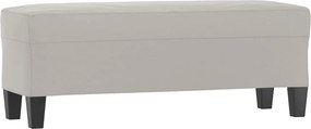 vidaXL világosszürke mikroszálas szövet pad 100 x 35 x 41 cm