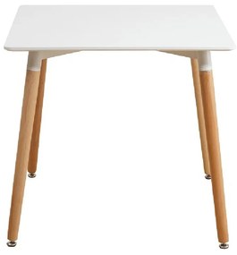 Étkezőasztal, fehér/bükk, DIDIER III NEW N