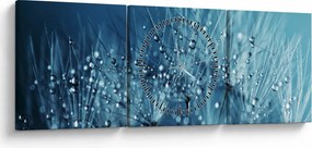 Kép - Harmatcseppek (órával) (90x30 cm)