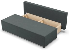 Nobu kanapé, bársony, szürke