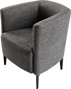 Design fotel, szürke/fekete, KAPY