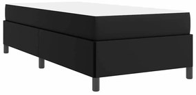 Ágykeret matraccal matracmal Fekete 90 x 190 cm Műbőr