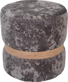 Ring puff - tölgy gyűrű - E30 - szürke bársony R