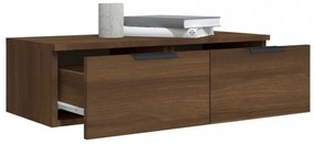 2 db barna tölgyszínű szerelt fa fali szekrény 68x30x20 cm