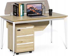 Irodai asztal konténerrel Houseland Profit Max 01 1407 tölgy/fehér