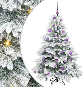 vidaXL Mű karácsonyfa 150 LED-del állvánnyal Fehér 150 cm PE és PVC