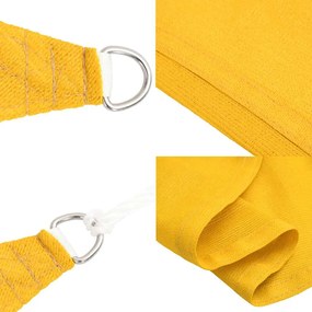 sárga négyszögletű HDPE napvitorla 160 g/m² 5x8 m