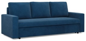 Zeus kanapéágy, kordbársony, bonell töltet, egyenes kartámasz, kék