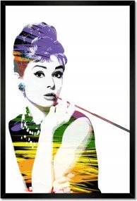 Poszterek keretben 40x60 Audrey Hepburn Szivar
